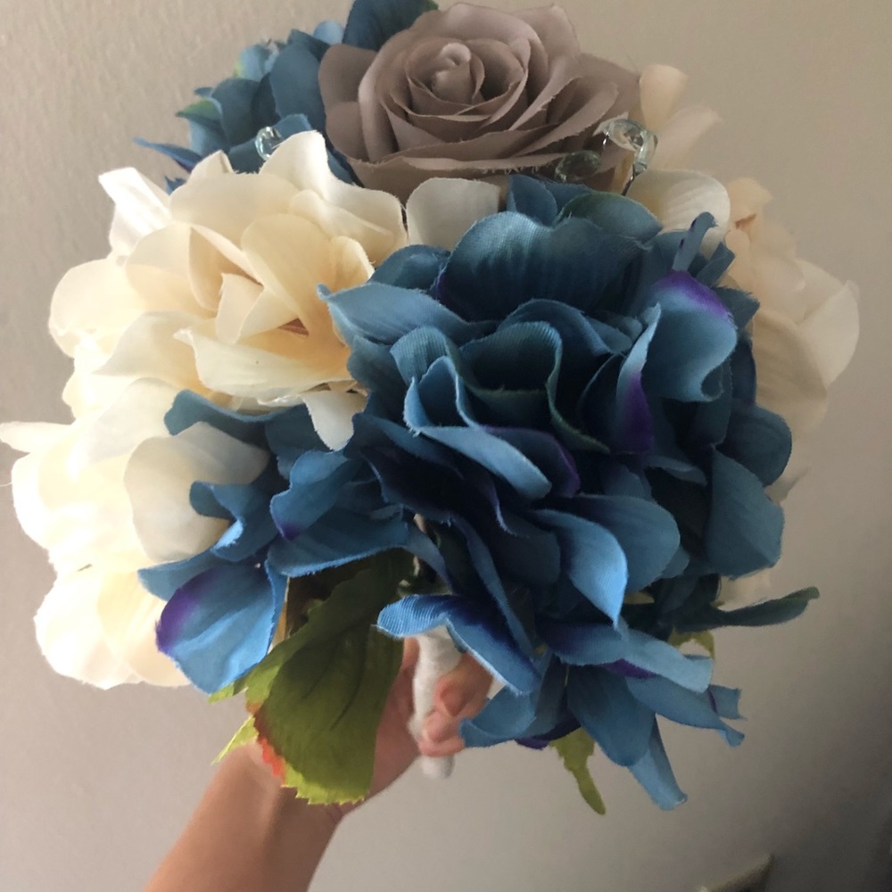 Five Faux Flower Bridesmaid Bouquets